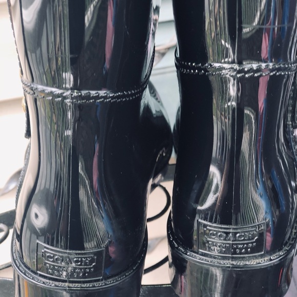 Coach Tasha black equestrian Rain boots - Picture 7 of 14